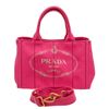 Image 1 : Prada Pink Canvas Small Canapa Tote Bag