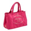 Image 2 : Prada Pink Canvas Small Canapa Tote Bag