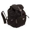 Image 1 : Prada Black Nylon Leather Trim Drawstring Mini Backpack