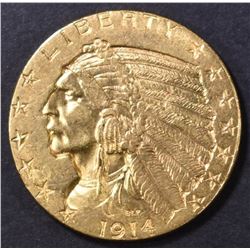 1914 $5 GOLD INDIAN  CH BU