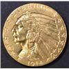 Image 1 : 1914 $5 GOLD INDIAN  CH BU