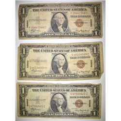 3-1935 $1 HAWAII SILVER CERTIFICATES LOW GRADE