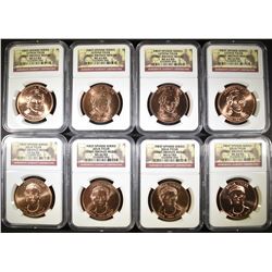 8-NGC GRADED FIRST SPOUSE COINS AS FOLLOWS: