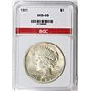 Image 3 : 1921 PEACE SILVER DOLLAR