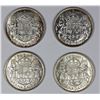 Image 2 : (4) CANADA HALF DOLLARS
