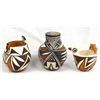 Image 1 : 3 Pieces of Native American Acoma Pottery