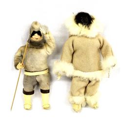 2 Native American Eskimo Dolls