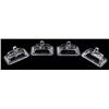 Image 1 : 4 Individual Candlewick Glass Butter Dishes
