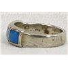Image 2 : Sterling Silver and Inlay Turquoise Ring, Size 7