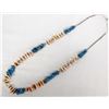 Image 2 : Navajo Turquoise, Heishi, and Red Shell Necklace