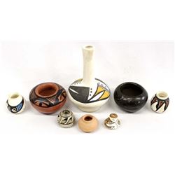 8 Pieces of Native American Pottery Miniatures