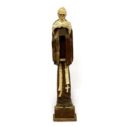 New Mexico Carved Wood Monk