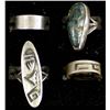 Image 3 : 12 Sterling Silver Rings, Mostly Native American