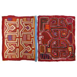 2 South American Kuna Indian Molas