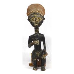 Vintage African Carved Wood Sculpture