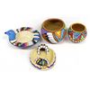 Image 1 : 4 Pieces of Native American Poster Paint Pottery
