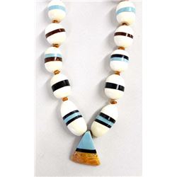 Santo Domingo Shell Heishi and Bead Necklace