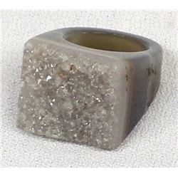 Druzy & Dendritic Agate Ring