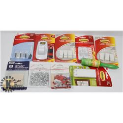 BAG OF ASSORTED HOUSEHOLD SUPPLIES