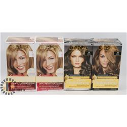 FOUR BOXES OF HAIR COLOUR