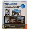 Image 1 : TOOLMASTER 2PC FOLDABLE STEP STOOLS.