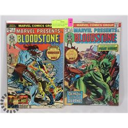 VINTAGE MARVEL BLOODSTONE #1 AND #2 COMIC BOOKS.