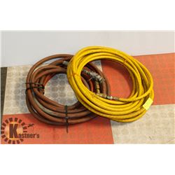 2 ROLLS OF 3/8" AIR HOSES WITH CONNECTORS.