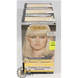 LOT OF 3 LOREAL PARIS HAIR COLOR #PC30 PERISIAN
