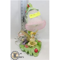 DISNEY TINKERBELL RESIN FLOWER LAMP