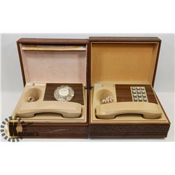 LOT OF 2 DECOTEL DESKTOP WOODEN BOX