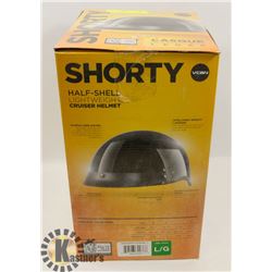 NEW IN BOX SHORTY HALF SHELL CRUISER HELMET. L.
