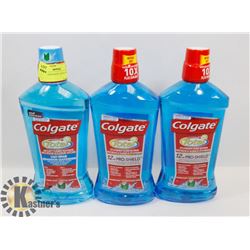 LOT OF 3 COLGATE TOTAL MOUTH WASH,
