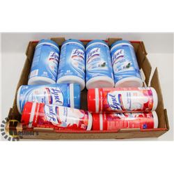 FLAT OF ASSORTED LYSOL WIPES