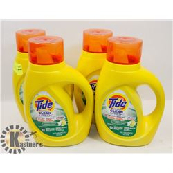 LOT OF 4 TIDE SIMPLY CLEAN & FRESH 1.18 LITRE EACH