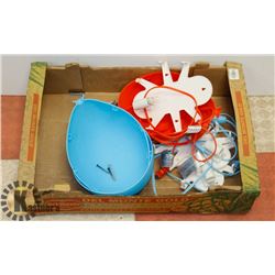 IKEA WALL MOUNT BALLOON LIGHTS - TWO BLUE & ONE RED