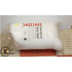 LARGE BAG OF SOFT LOFT POLYESTER FIBERFILL.