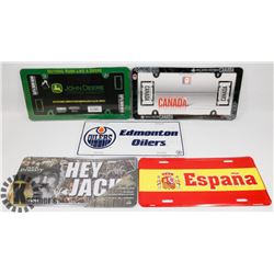 LOT OF TWO NEW LICENSE PLATE FRAMES SOLD WITH