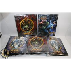 LOT OF 5 NEW WORLD OF WARCRAFT BINDERS