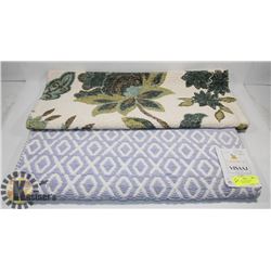 PAIR OF NEW 100% COTTON PRINTED RUGS 27" X 45"