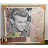 Image 1 : NEW JAMES DEAN BURLAP BACKED ARTWORK 20 X 20"