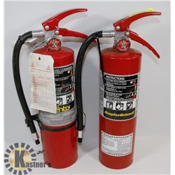 LOT OF 2 X 5LBS CHARGED FIRE EXTINGUISHERS