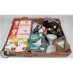 LARGE FLAT OF VARIOUS NEW LIGHT BULBS