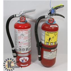 LOT OF 2 X 5LBS CHARGED FIRE EXTINGUISHERS