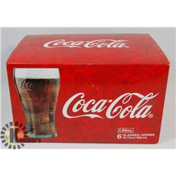 NEW COCA-COLA  6 X 495ML  GLASSES