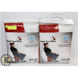 PAIR OF NEW BUILD YOUR OWN BEAN BAG CHAIR COVER