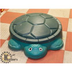 TURTLE SHAPED SAND BOX WITH LID