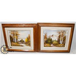 VINTAGE SET OF 2 OIL PAINTINGS