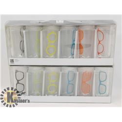 PAIR OF NEW UMBRA SUNGLASS SHOTGLASS SETS 12 PCS