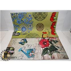 PAIR OF NEW FLOCKED RUBBER ENTRANCE WAY MATS