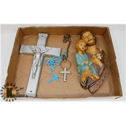 FLAT OF RELIGIOUS DECORATIONS